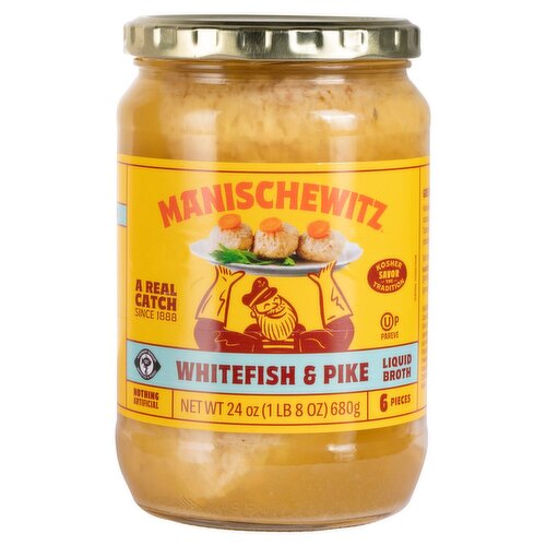 Manischewitz White Fish & Pike Liquid Broth, 6 count, 24 oz