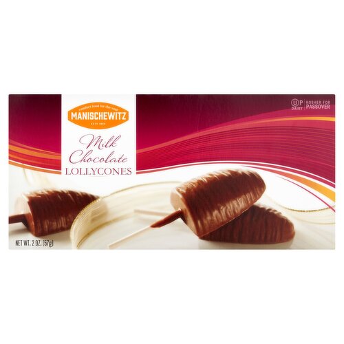 Manischewitz Milk Chocolate Lollycones, 2 oz