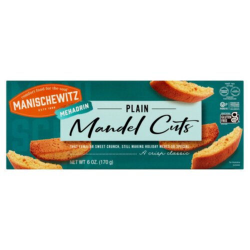 Manischewitz Mehadrin Plain Mandel Cuts, 6 oz