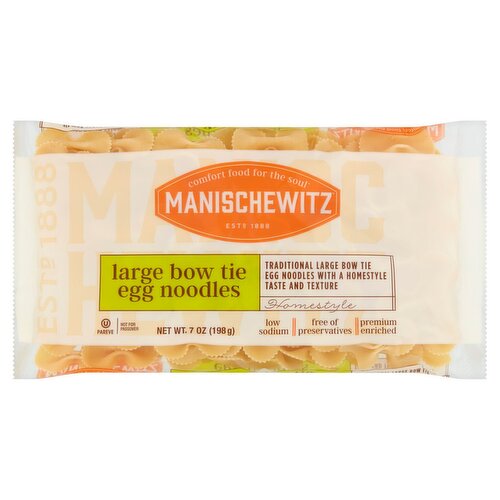 Manischewitz Large Bow Tie Egg Noodles, 7 oz