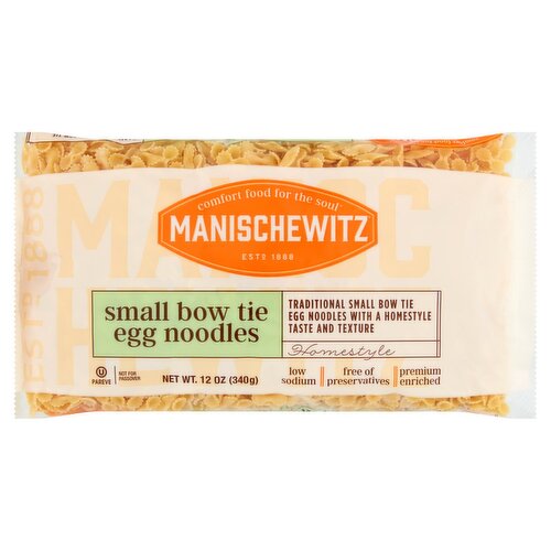 Manischewitz Small Bow Tie Egg Noodles, 12 oz