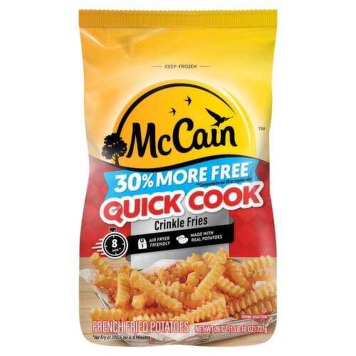 McCain Quick Cook Crinkle Fries French Fried Potatoes, 26 oz
