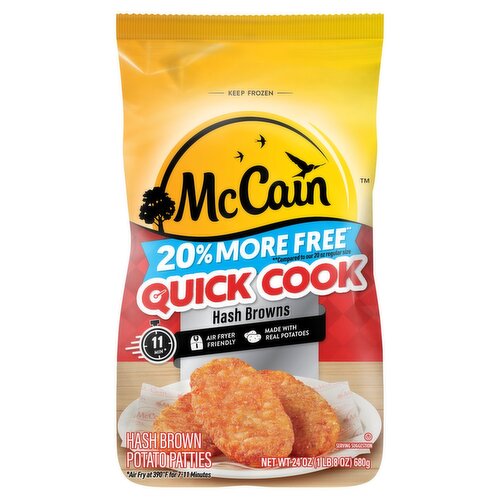 McCain Quick Cook Hash Browns Hash Brown Potato Patties, 24 oz