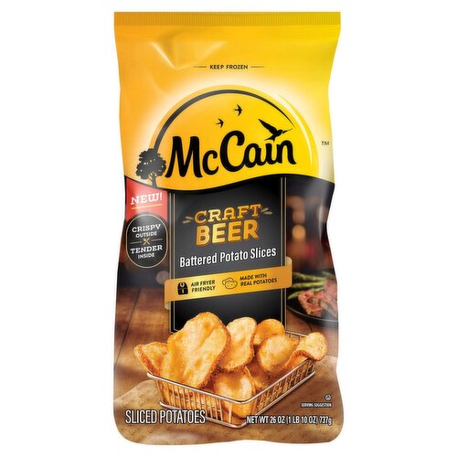 McCain Craft Beer Battered Slices, 26 OZ (Frozen Potatoes)