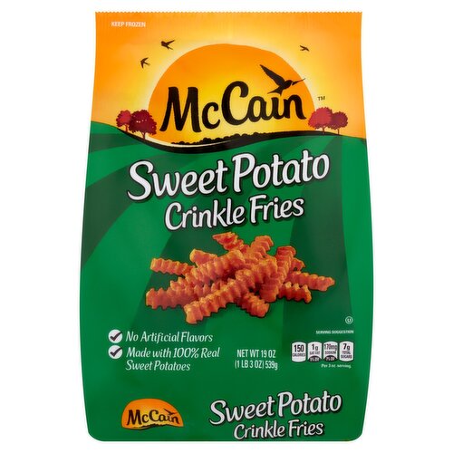McCain Sweet Potato Crinkle Fries French Fried Potatoes, 19 oz