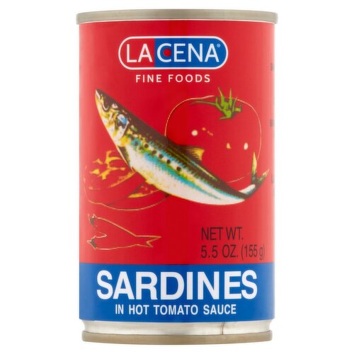 La Cena Sardines in Hot Tomato Sauce, 5.5 oz