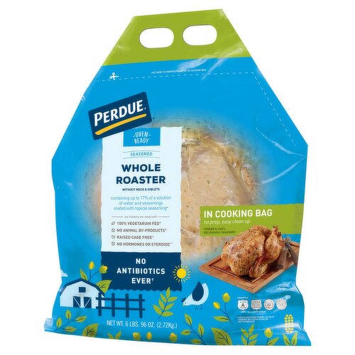 Perdue Oven Ready Seasoned Whole Roaster in Cooking Bag, 6 lbs 96 oz