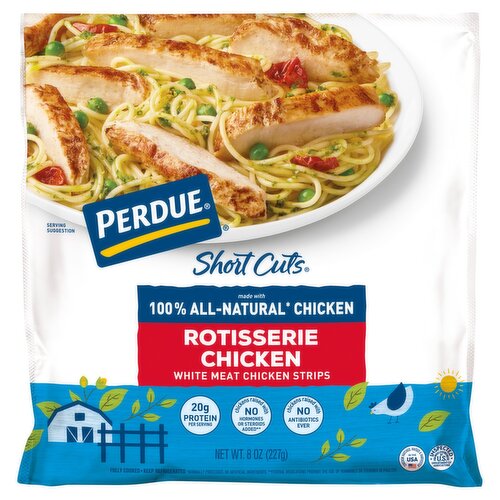 Perdue Short Cuts Rotisserie Chicken White Meat Chicken Strips, 8 oz