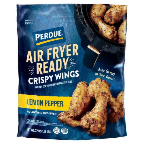 Perdue Air Fryer Ready Lemon Pepper Crispy Chicken Wings, 22 oz.