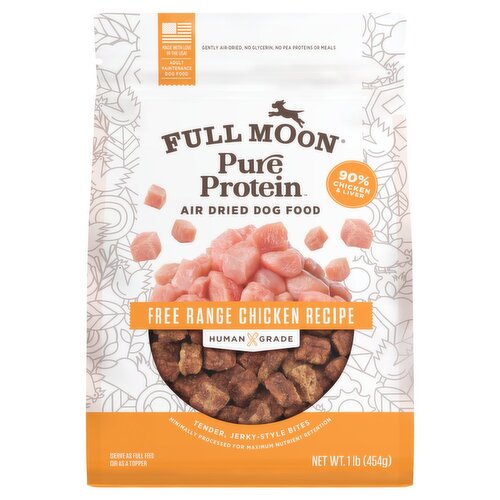 Full Moon Pure Protein Free Range Chicken Recipe Air Dried Adult Maintenance Dog Food, 1 lb