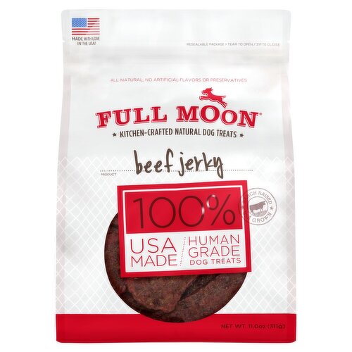 Full Moon Beef Jerky Kitchen-Crafted Natural Dog Treats, 11.0 oz