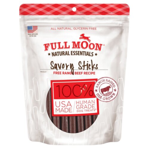 Full Moon Natural Essentials Savory Sticks Free Range Beef Recipe Dog Treats, 14.0 oz