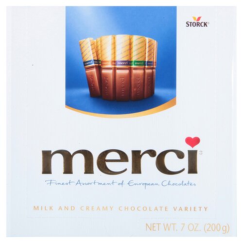 Storck Merci Milk and Creamy Chocolate Variety, 16 count, 7 oz