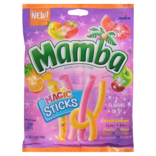 Storck Mamba Magic Sticks Fruit Chews, 6.3 oz