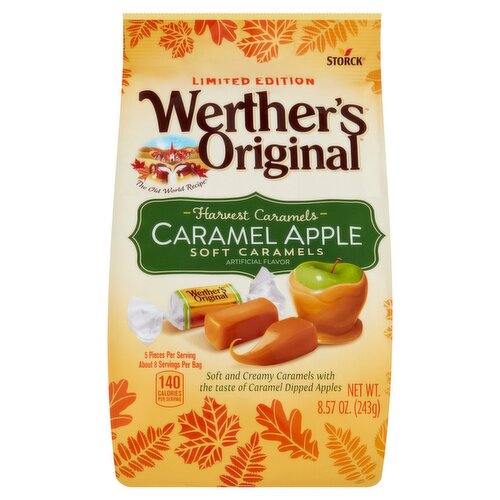 Werther's Original Caramel Apple Soft Caramels Limited Edition, 8.57 oz