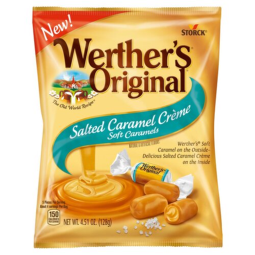 Storck Werther's Original Salted Caramel Crème Soft Caramels, 4.51 oz