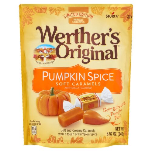 Storck Werther's Original Pumpkin Spice Soft Caramels Limited Edition, 8.57 oz