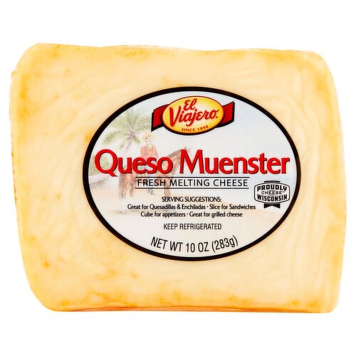 El Viajero Queso Muenster Fresh Melting Cheese, 10 oz