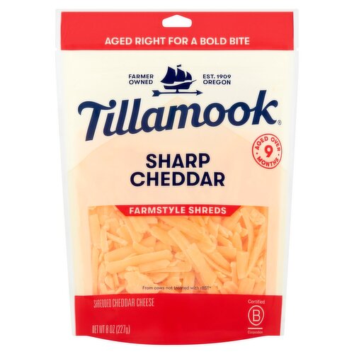 Tillamook Sharp Cheddar Cheese, 8 oz