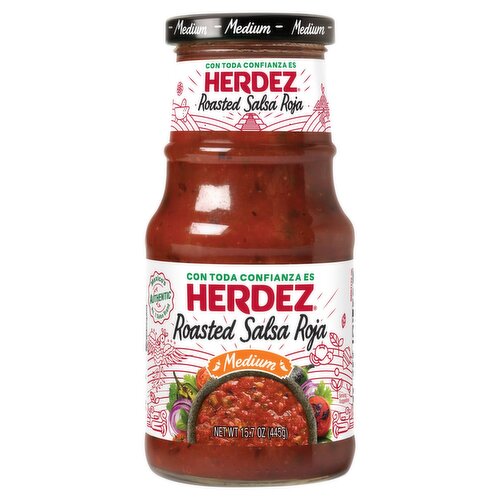 Herdez Medium Roasted Salsa Roja, 15.7 oz