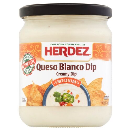 Herdez Medium Queso Blanco Creamy Dip, 15 oz