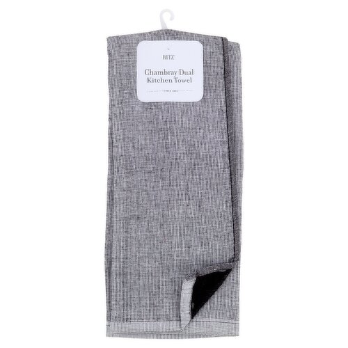 Ritz Black Chambray Dual Kitchen Towel