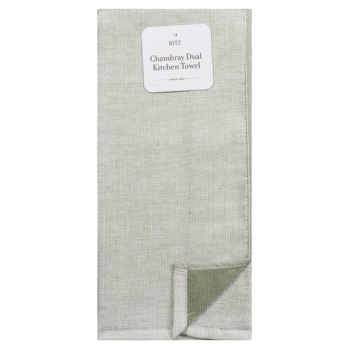 Ritz Eucalyptus Chambray Dual Kitchen Towel