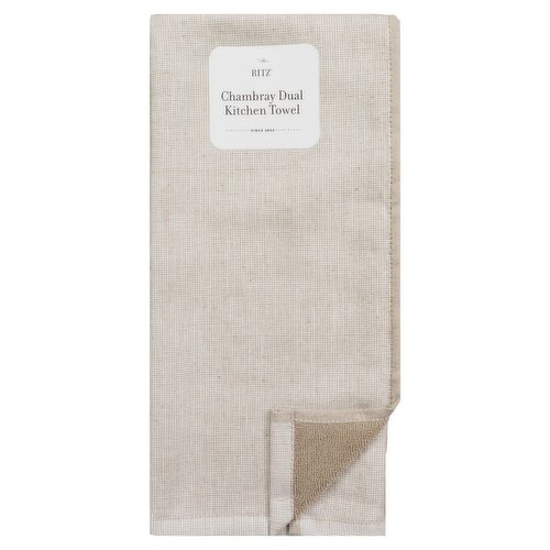 Ritz Putty Chambray Dual Kitchen Towel