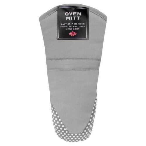 Silicone Dot Oven Mitt Titanium