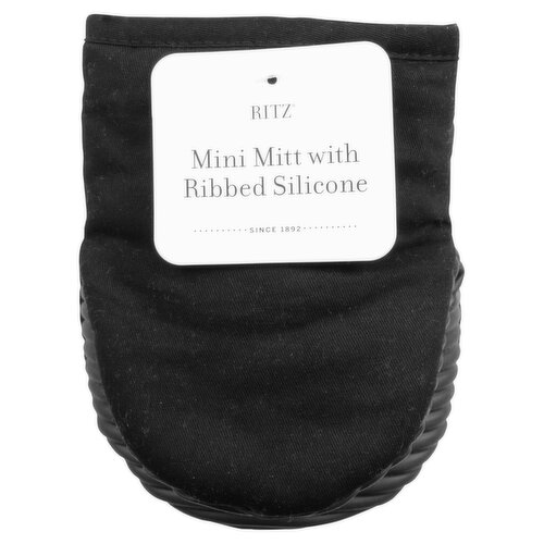Ritz Black Mini Mitt with Ribbed Silicone