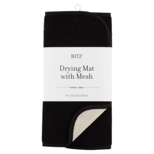 Ritz Drying Mat with Mesh, Black