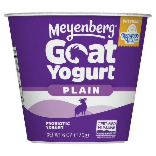 Meyenberg Plain Goat Probiotic Yogurt, 6 oz