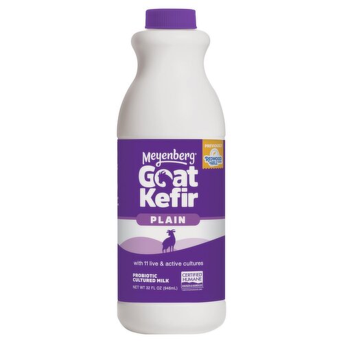 Meyenberg Plain Goat Kefir Probiotic Cultured Milk, 32 fl oz