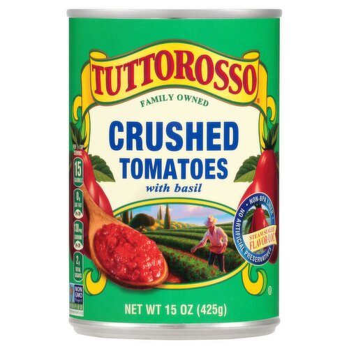 Tuttorosso Crushed Tomatoes with Basil, 15 oz