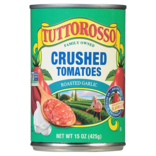 Tuttorosso Roasted Garlic Crushed Tomatoes, 15 oz