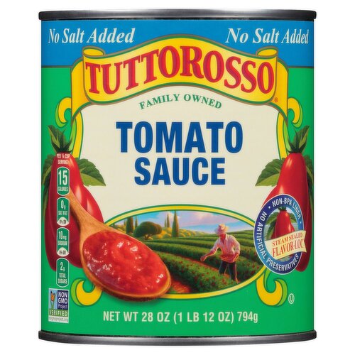 Tuttorosso No Salt Added Tomato Sauce, 28 oz