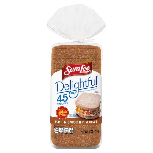 Sara Lee Delightful Soft & Smooth Wheat Bread, 15 oz