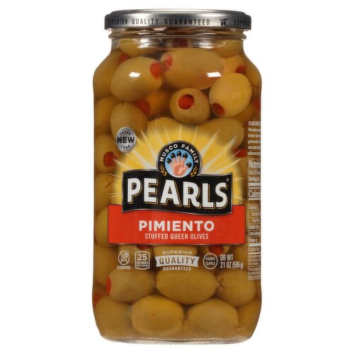 Musco Family Olive Co. Pearls Pimento Stuffed Queen Olives, 21 oz