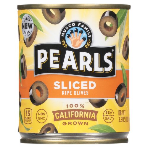 Musco Family Olive Co. Pearls Sliced Ripe Olives, 3.8 oz