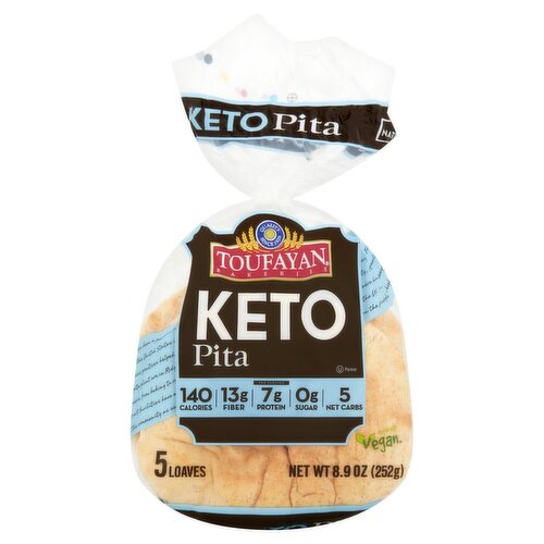 Toufayan Bakeries Keto Pita, 5 count, 8.9 oz