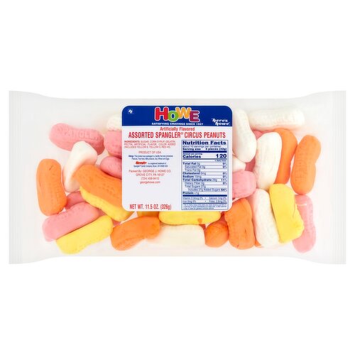 Howe Assorted Spangler Circus Peanuts, 11.5 oz