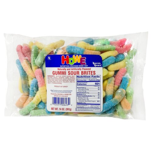 Howe Gummi Sour Brites Candy, 14 oz