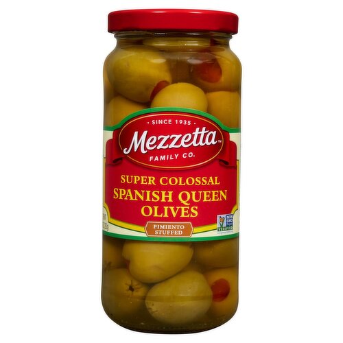 Mezzetta Pimiento Stuffed Super Colossal Spanish Queen Olives, 10 oz