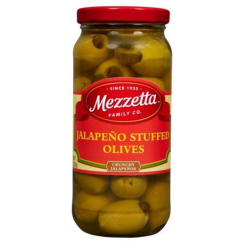 Mezzetta Crunchy Jalapeño Stuffed Olives, 10 oz