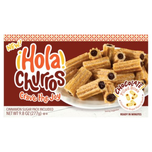 Hola Churros Chocolate Filled Bites, 9.8 oz