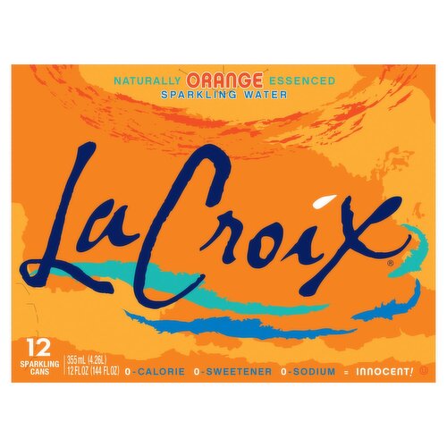 LaCroix Orange Sparkling Water, 12 fl oz, 12 count