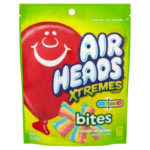 Air Heads Xtremes Bites Rainbow Berry Candy, 9 oz