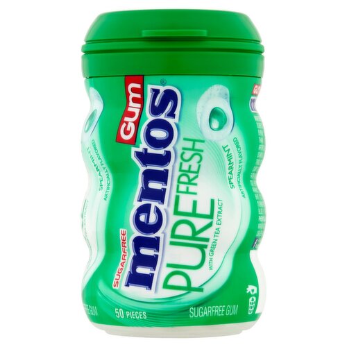 Mentos Pure Fresh Spearmint Sugarfree Gum, 50 count