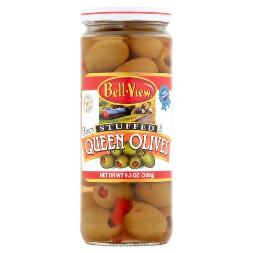 Bell-View Fancy Stuffed Queen Olives, 9.5 oz