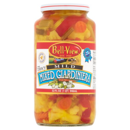 Bell-View Fancy Mild Mixed Giardiniera, 32 fl oz